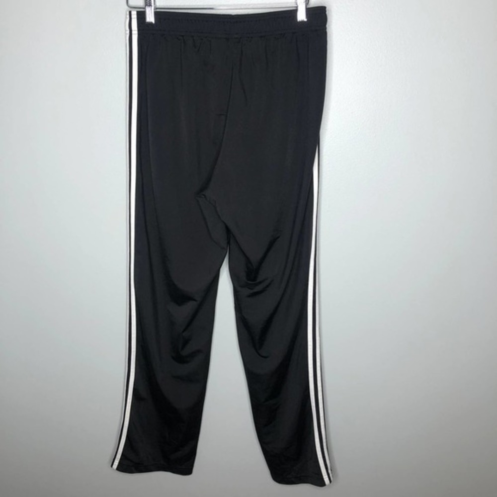 Adidas black white striped athletic pants - Picture 3 of 7